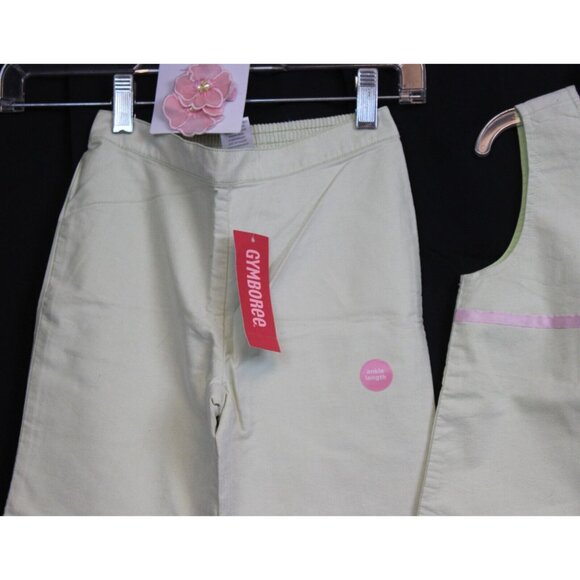2006 Gymboree 4pc Easter Garden Bloom Outfit sz 7 Shirt Pants Glasses Clip Bow - Picture 2 of 12